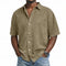 Short Sleeve Button-Down Denim Shirt for Men