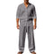 Linen Relaxed Fit Shirt and Straight Leg Trousers Set for Men