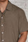Textured Short Sleeve Cuban Collar Shirt for Men