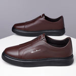 Leather Slip-On Trainers for Women
