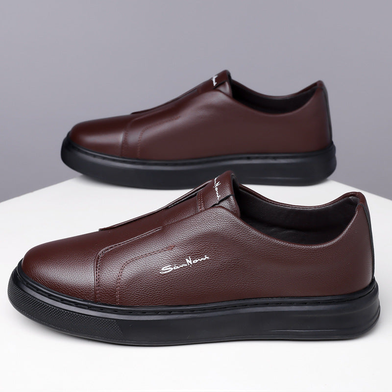 Leather Slip-On Trainers for Women