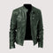 Zip-Up Leather Jacket for Men