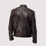 Zip-Up Leather Jacket for Men