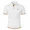 Ribbed Knit Polo Shirt with Contrast Trim for Men