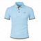 Ribbed Knit Polo Shirt with Contrast Trim for Men
