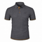 Ribbed Knit Polo Shirt with Contrast Trim for Men
