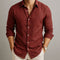 Linen Long Sleeve Collared Shirt for Men