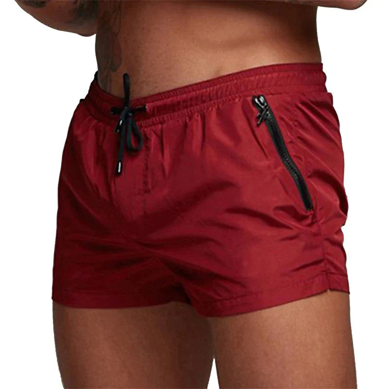 Swim Shorts with Zip Pockets for Men