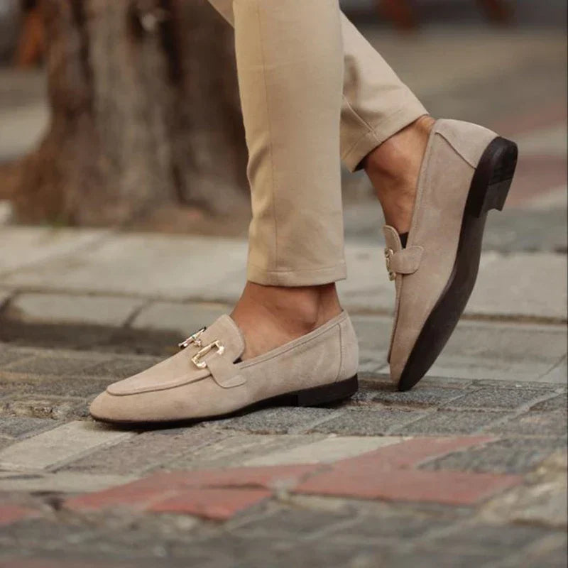 Suede Horsebit Loafers for Men