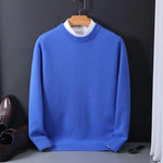 Crew Neck Ribbed Knit Jumper for Men