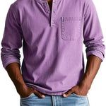 Henley Long Sleeve Shirt for Men