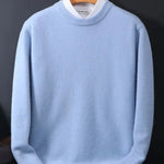 Crew Neck Ribbed Knit Jumper for Men
