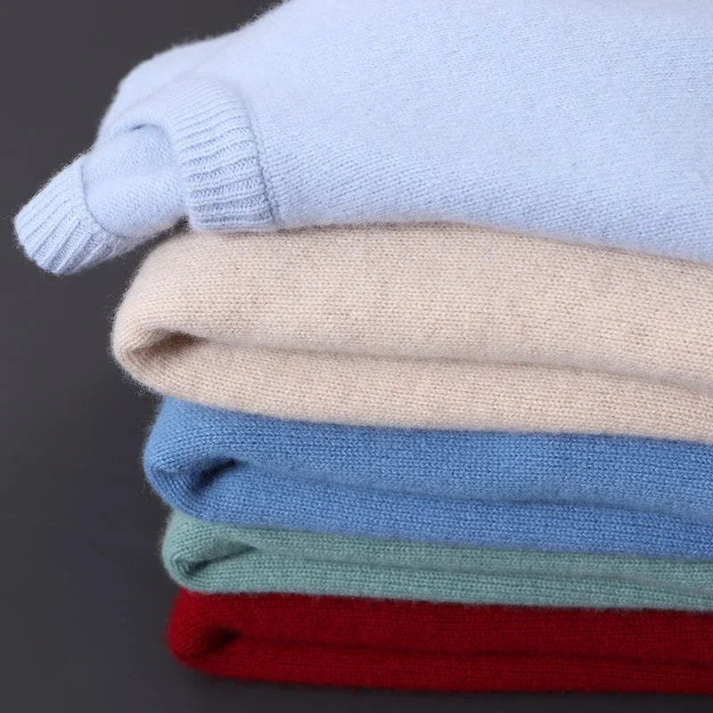 Crew Neck Ribbed Knit Jumper for Men