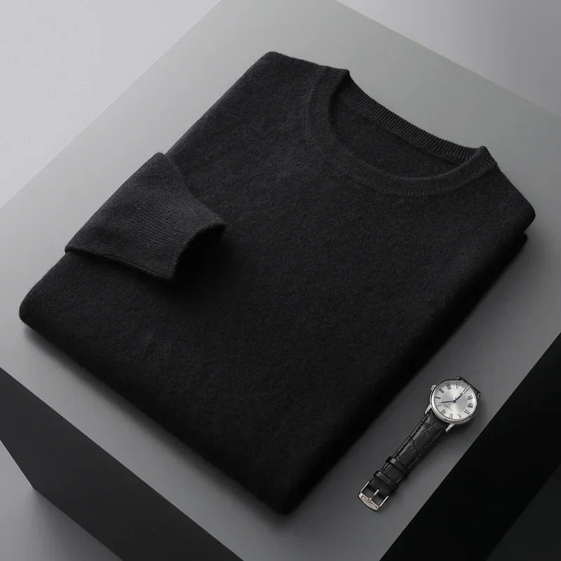 Crew Neck Cashmere Jumper for Men