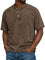 Henley Button-Down Short Sleeve Shirt for Men