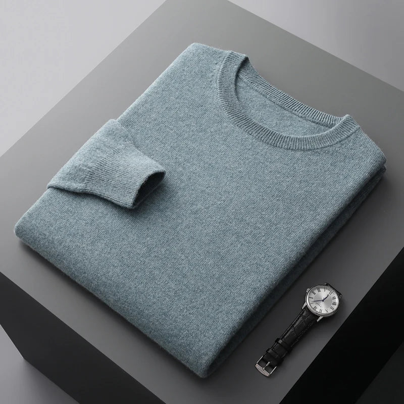 Crew Neck Cashmere Jumper for Men
