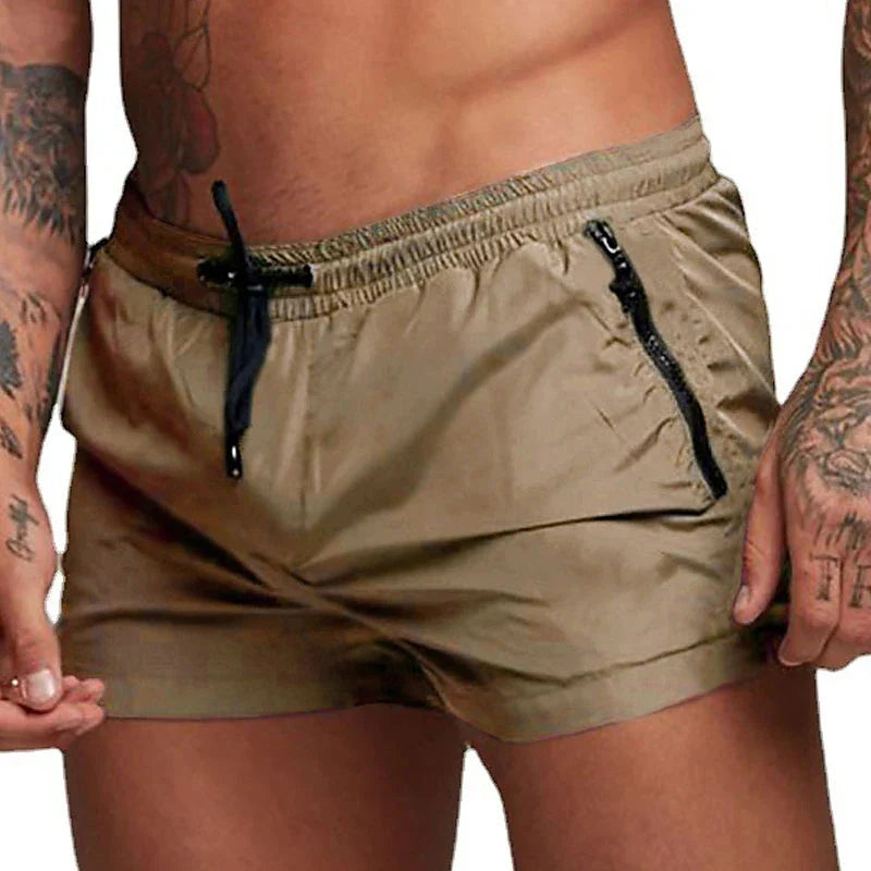 Swim Shorts with Zip Pockets for Men