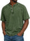 Henley Button-Down Short Sleeve Shirt for Men
