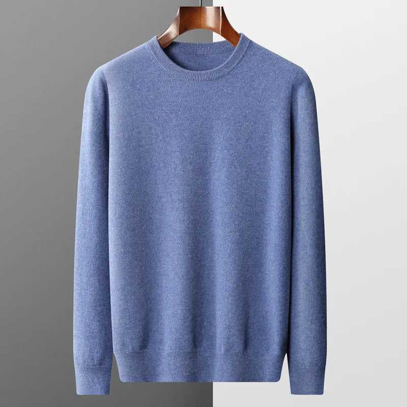Crew Neck Cashmere Jumper for Men