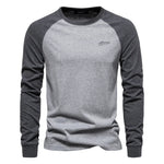 Raglan Long Sleeve Crew Neck Sweatshirt for Men