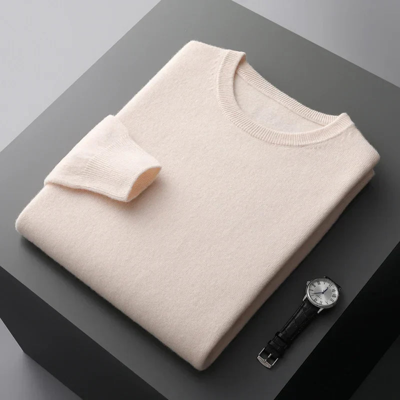 Crew Neck Cashmere Jumper for Men