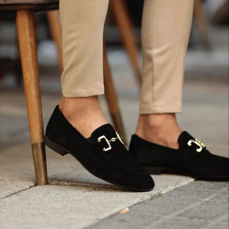 Suede Horsebit Loafers for Men
