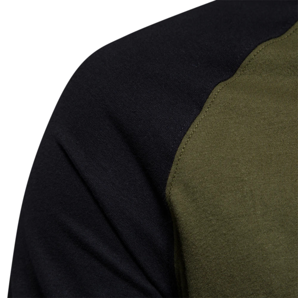 Raglan Long Sleeve Crew Neck Sweatshirt for Men