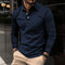 Long Sleeve Collared Polo Shirt for Men