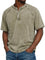 Henley Button-Down Short Sleeve Shirt for Men
