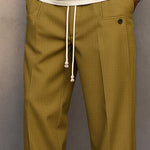 Straight Leg Drawstring Trousers for Men