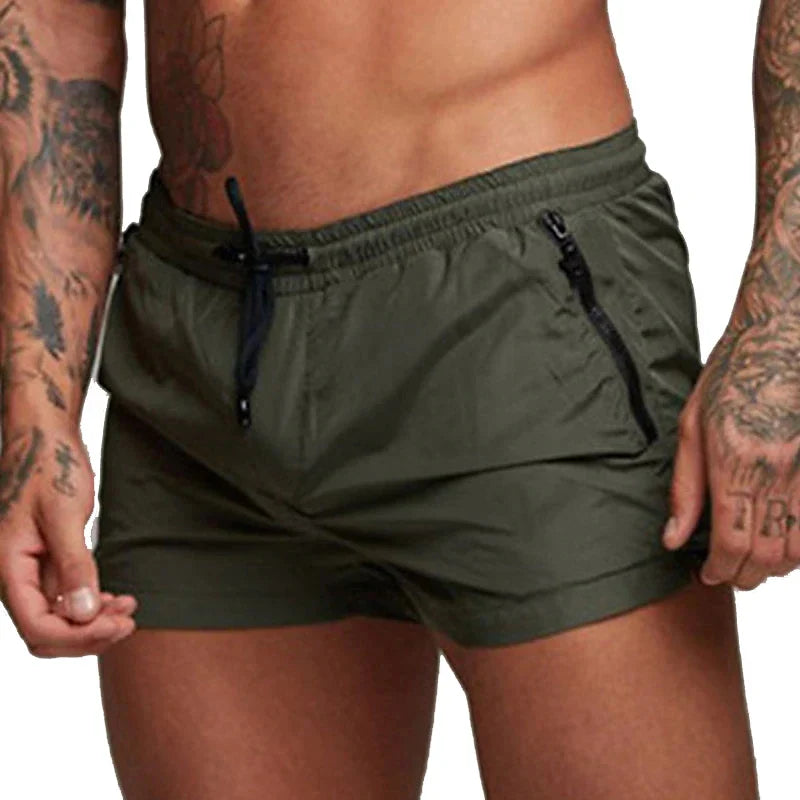 Swim Shorts with Zip Pockets for Men