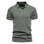 Cotton Half-Button Polo Shirt for Men