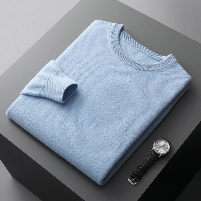 Crew Neck Cashmere Jumper for Men