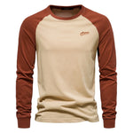 Raglan Long Sleeve Crew Neck Sweatshirt for Men
