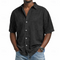 Short Sleeve Button-Down Denim Shirt for Men