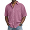 Short Sleeve Button-Down Denim Shirt for Men