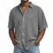 Short Sleeve Button-Down Denim Shirt for Men