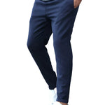 Straight Leg Stretch Cotton Trousers for Men