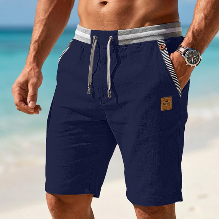 Drawstring Linen Shorts for Men