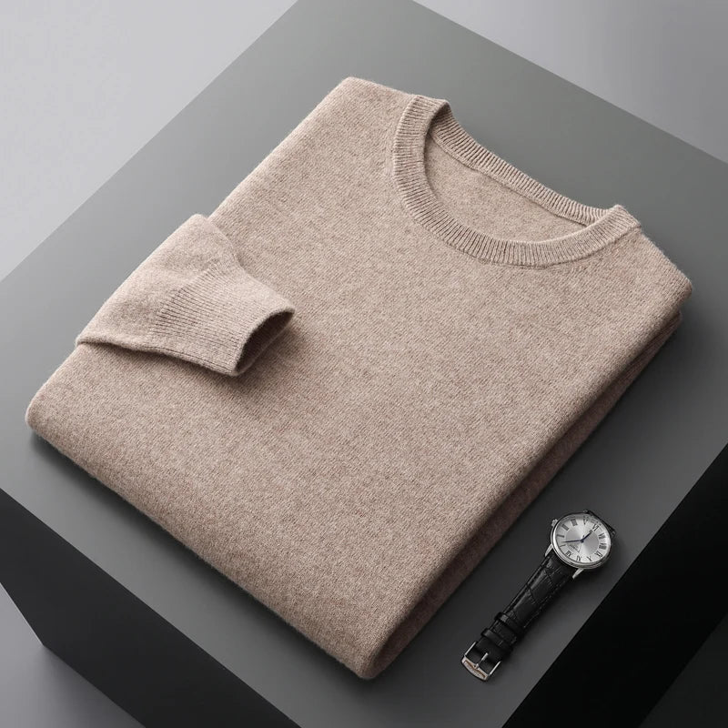Crew Neck Cashmere Jumper for Men