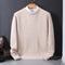Crew Neck Ribbed Knit Sweater for Men