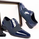 Patent Cap Toe Lace-Up Oxford for Men