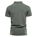 Cotton Half-Button Polo Shirt for Men
