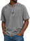 Henley Button-Down Short Sleeve Shirt for Men