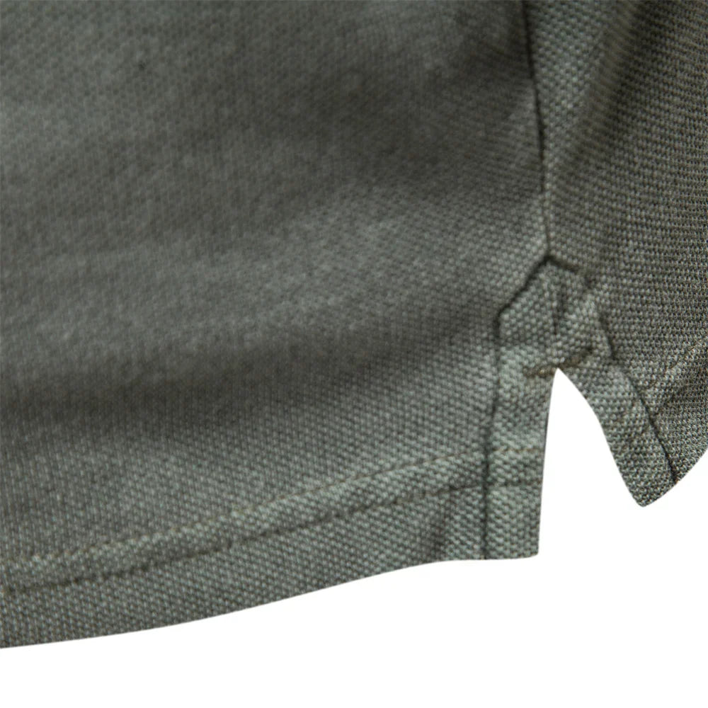 Cotton Half-Button Polo Shirt for Men