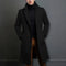 Long Wool Overcoat with Lapel Collar for Men