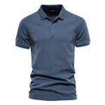 Cotton Half-Button Polo Shirt for Men