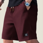 Waffle Knit Shorts with Drawstring for Men