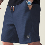 Waffle Knit Shorts with Drawstring for Men