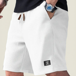 Waffle Knit Shorts with Drawstring for Men